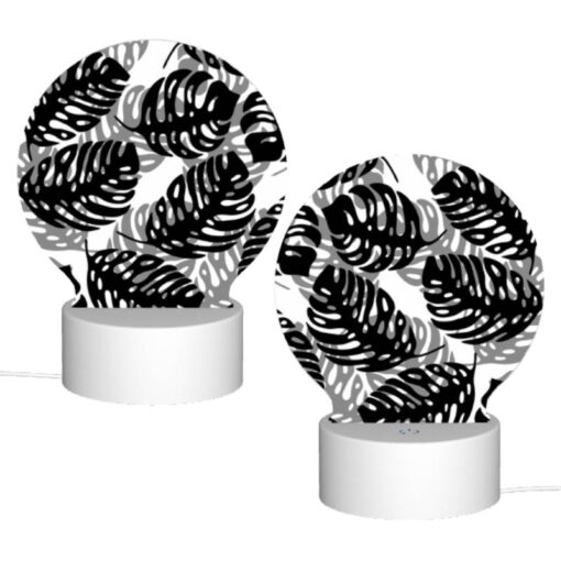 Round Acrylic Night Light, A Pattern Of Black And White Zebra Stripes. -Nuas Diy Shop e97141bf7f1718d2e3aacf7ec1f1e73b41966c3e
