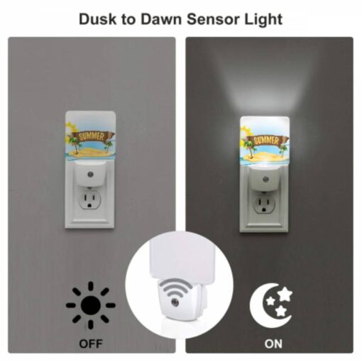 Night Light Set Of 2, A Sign That Says "Summer" On A Beach. -Nuas Diy Shop ea1a856f3d3289bbba5df95c7eeb742c747bc207