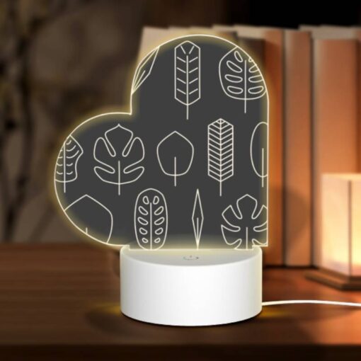 Love Acrylic Night Light, A Collection Of Leaves In Various Shapes And Sizes. -Nuas Diy Shop ea3e61ddb11044d76fadf32fd0e4fb3cf6778f3b