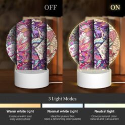 Round Acrylic Night Light, Three Colorful Designs Are Displayed On A Wall. -Nuas Diy Shop ea42f723777e53041a29f20151c534ec983120fa