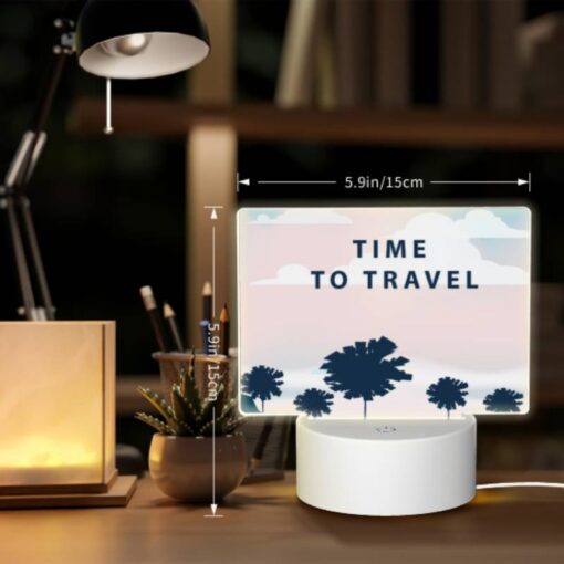 Rectangular Acrylic Night Light, A Boat With A Red Roof Is Traveling On The Water. -Nuas Diy Shop eaa4aaa205e464770c79b0c8fa6ad625eb3b14f0