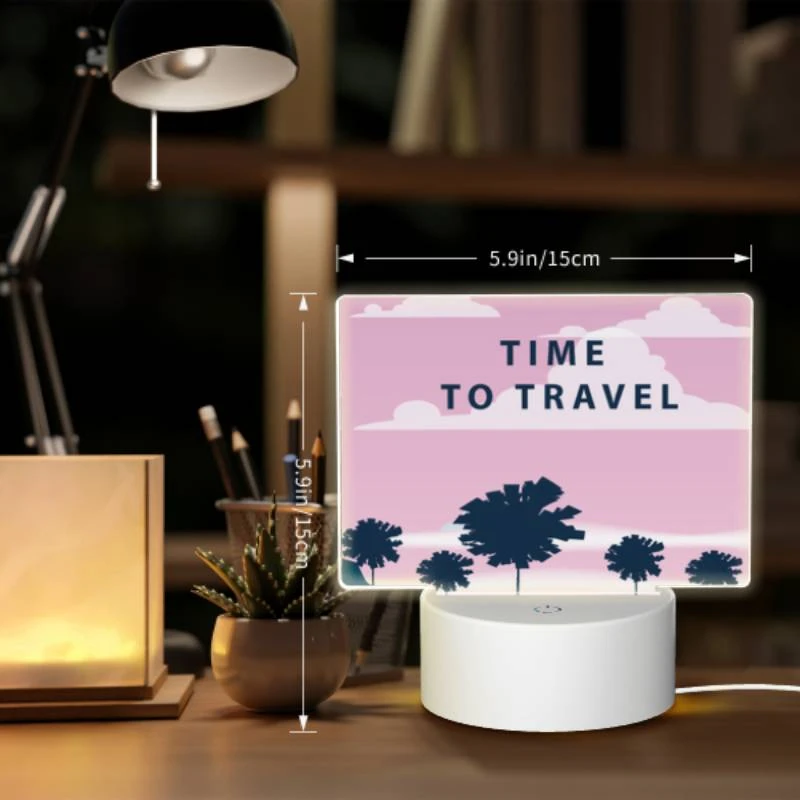 Rectangular Acrylic Night Light, A boat with a red roof is traveling through the ocean. Rectangular Acrylic Night Light, A Boat With A Red Roof Is Traveling Through The Ocean. -Nuas Diy Shop eaddaccb9e491763bfdde9bc28726e6f9068ed7b