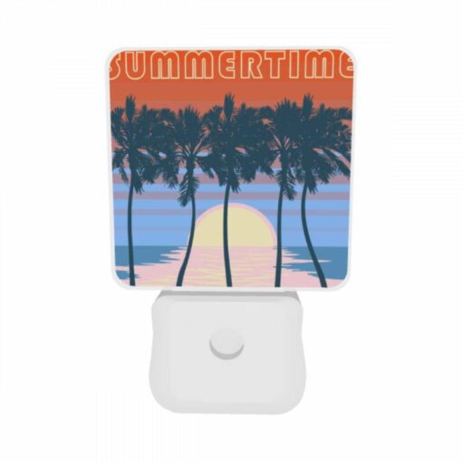 Night Light Set Of 2, A Colorful Poster Of A Sunset With Palm Trees. -Nuas Diy Shop ebfa4b710600a71fa6148cd1a17476a6398901a6