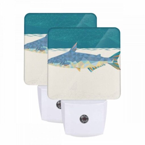 Night Light Set Of 2, A Blue And White Fish Swimming In The Ocean. -Nuas Diy Shop ec1f9008df8ddc8dfcdf5293a8ca7a4cfe546a38