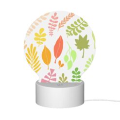 Round Acrylic Night Light, A Collection Of Leaves In Various Colors. -Nuas Diy Shop ec7fc80fdc237f7e1de34cd56430e74a5bfd3940