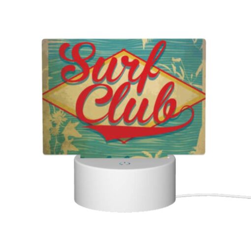 Rectangular Acrylic Night Light, A Surf Club Logo With A Palm Tree And The Words "California.". -Nuas Diy Shop ecd8f7b5a10abb071021c0e8aee3532371341521