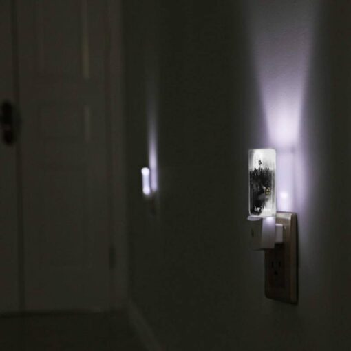 Night Light, A Black And White Image Of A Halloween Scene With A Moon -Nuas Diy Shop ed2e938147f0f132558cd18ff172bb0b715d8451