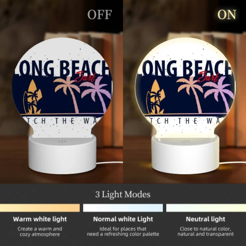 Round Acrylic Night Light, A logo for Long Beach Surf. Round Acrylic Night Light, A Logo For Long Beach Surf. -Nuas Diy Shop ed314585c9ea7709beda6b0208f17200beb49ed6