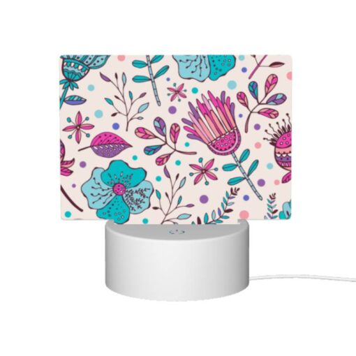 Rectangular Acrylic Night Light, A Colorful Floral Pattern With Pink -Nuas Diy Shop ed9eb96c5d89997c6f6715b91495e9c10fce180e