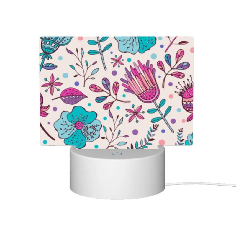 Rectangular Acrylic Night Light, A colorful floral pattern with pink Rectangular Acrylic Night Light, A Colorful Floral Pattern With Pink -Nuas Diy Shop ed9eb96c5d89997c6f6715b91495e9c10fce180e