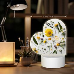 Love Acrylic Night Light, A Collection Of Flowers And Leaves On A White Background. -Nuas Diy Shop edb35e4c592c621a0341fa40097e5564b608c3f1