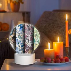 Round Acrylic Night Light, Four Different Colored Designs Of A Flower. -Nuas Diy Shop edd3482313c9e237cb2a80f45cc6e399174a9e52