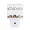 Night Light, A Line Of Dogs And A Cat Are Shown In A Cartoon Drawing. -Nuas Diy Shop edd34c69413c37344add50d33047d5606e3e5863