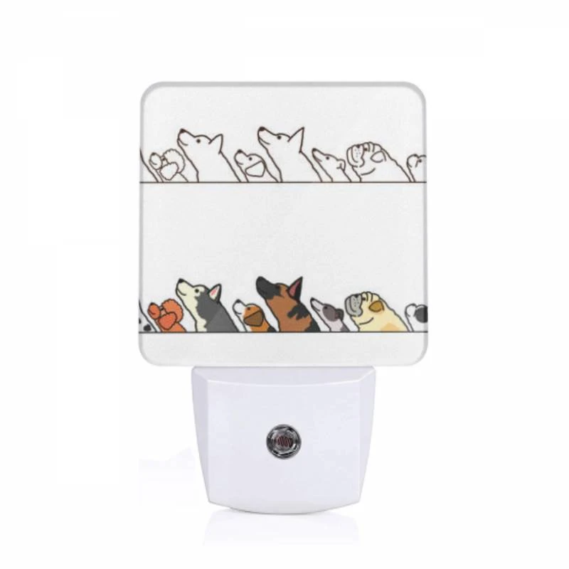 Night Light, A line of dogs and a cat are shown in a cartoon drawing. Night Light, A Line Of Dogs And A Cat Are Shown In A Cartoon Drawing. -Nuas Diy Shop edd34c69413c37344add50d33047d5606e3e5863