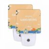 Night Light Set Of 2, A Colorful Poster Welcoming Visitors To Gnangueung. -Nuas Diy Shop ee0006f0533e7efd6fb33482d6412a0dc89b7004
