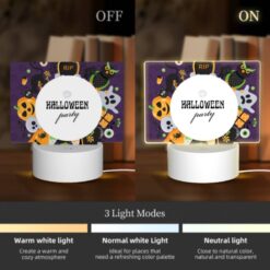 Rectangular Acrylic Night Light, A Halloween Party Is Depicted In A Colorful And Creative Manner. -Nuas Diy Shop ee31f17666e3f48c0af345c112952dd60aff9fa7