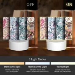 Rectangular Acrylic Night Light, Three Colorful Designs Of A Dragon On A Wall. -Nuas Diy Shop ee4133b74d4d476a1f367c0053b10fe161ca7c2f