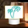 Rectangular Acrylic Night Light, A Green And Blue Palm Tree With A Blue Trunk. -Nuas Diy Shop eeef5d70824f441c76bc8cc0e9bef2d5ee6dce92