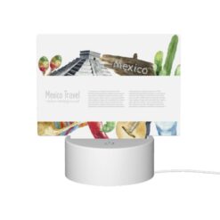 Rectangular Acrylic Night Light, A Colorful Poster Of Mexico With A Variety Of Foods And Landmarks. -Nuas Diy Shop ef3cb105836d0e76f8e28001fbd2dd9da07411ca