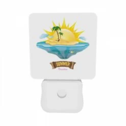 Night Light Set Of 2, A Sunny Beach With A Palm Tree And A Yellow Sun. 9 Night Light Set Of 2, A Sunny Beach With A Palm Tree And A Yellow Sun. -Nuas Diy Shop ef919843eb62cb63212ebcdb195ae347ffd9b21c