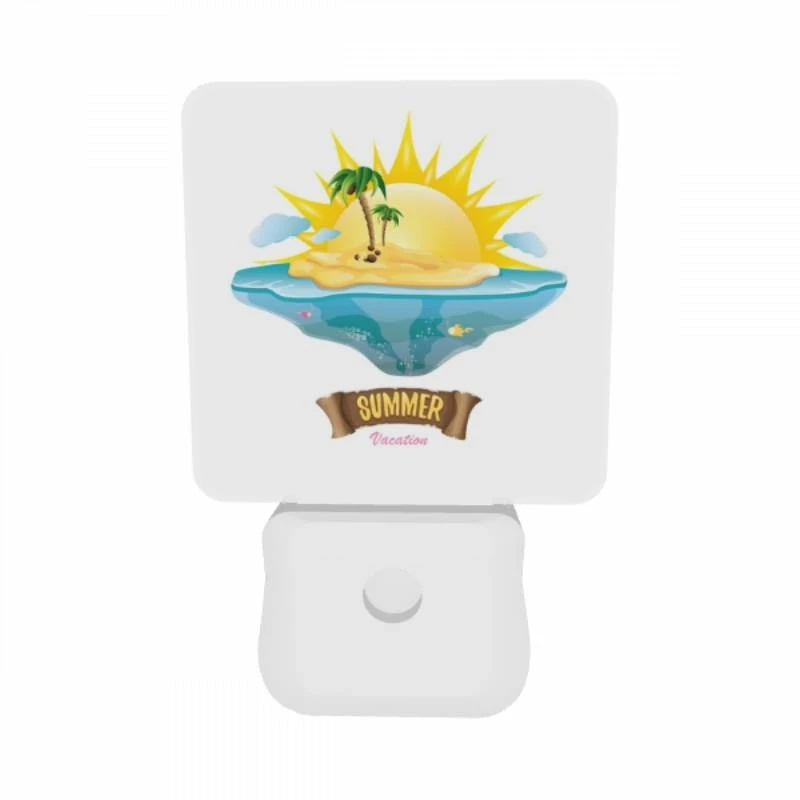 Night Light Set of 2, A sunny beach with a palm tree and a yellow sun. Night Light Set Of 2, A Sunny Beach With A Palm Tree And A Yellow Sun. -Nuas Diy Shop ef919843eb62cb63212ebcdb195ae347ffd9b21c