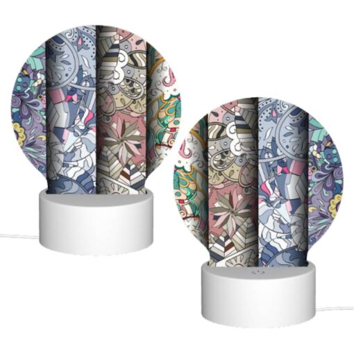 Round Acrylic Night Light, Four Different Colored Designs Of A Woman's Face. -Nuas Diy Shop efb5d3302c3775d65d372d21006240cab6720d77