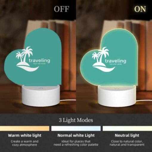 Love Acrylic Night Light, A Logo For A Traveling Company. -Nuas Diy Shop f03a5d3bd51a349507ed73aaecd2eee1b180df8b