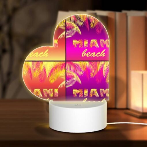 Love Acrylic Night Light, A Colorful Beach Sign With The Word "Miami" On It. -Nuas Diy Shop f087add2c95d369a53bbc933eb9616451383ef78