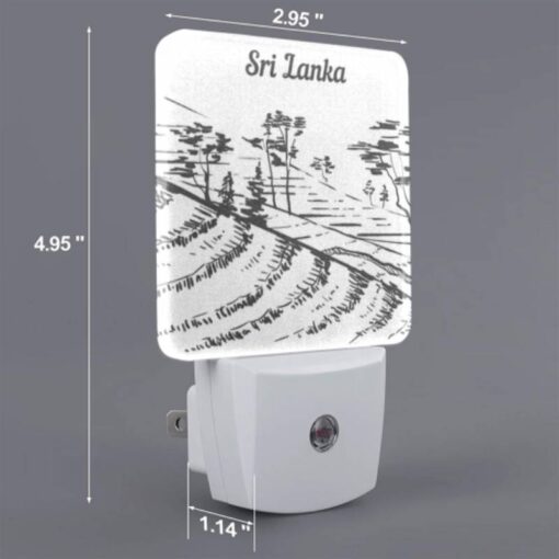 Night Light, A Black And White Drawing Of A Hillside With Trees And A River. -Nuas Diy Shop f09772a1004f95bfe72a531dd668a2ddde88752e