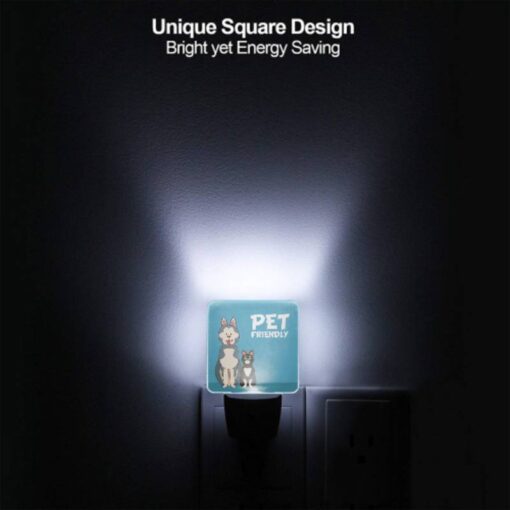 Night Light, A Black And White Cat And A Dog Are Standing Next To Each Other. -Nuas Diy Shop f11ff1bab9a9941cd0b11fd3cefdbafda7af5245