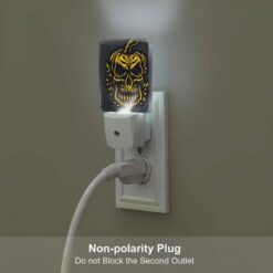 Night Light Set Of 2, A Skull With A Pumpkin Face. -Nuas Diy Shop f148e659b093fbe405ae685806d3b392238c9cf9