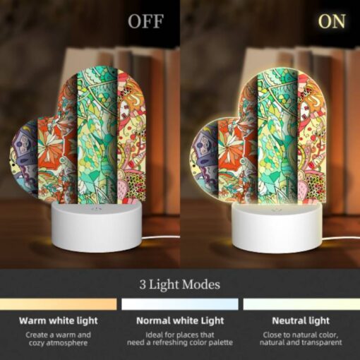 Love Acrylic Night Light, Four Different Colored Designs Of Flowers Are Displayed On A Wall. -Nuas Diy Shop f160f286a46d6172eb071ff94f1745418a41f65d