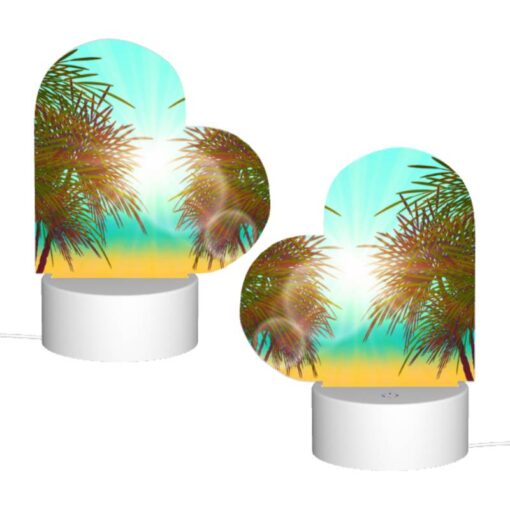 Love Acrylic Night Light, A Sunset With Two Palm Trees In The Foreground. -Nuas Diy Shop f18fd4299896f68d405ff1d3701c9867cab75180