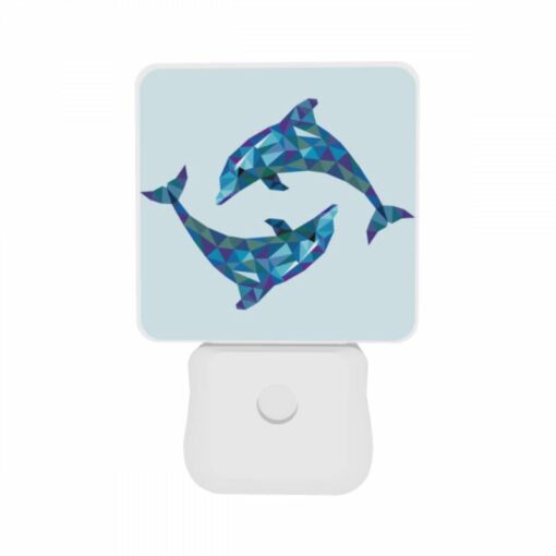 Night Light Set Of 2, Two Dolphins Are Swimming Together In The Ocean. -Nuas Diy Shop f22431a838798fed0e9f3dddf9ab7bcb6cf1f355