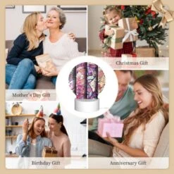 Round Acrylic Night Light, Three Colorful Designs Are Displayed On A Wall. -Nuas Diy Shop f307b7113bcf5684f5cc9d967c0c372049379d6c