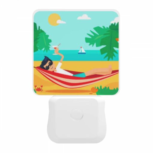 Night Light, A Man Is Sitting On A Beach Chair -Nuas Diy Shop f32582e144fdfa000e624be71f04a534b16e7c10