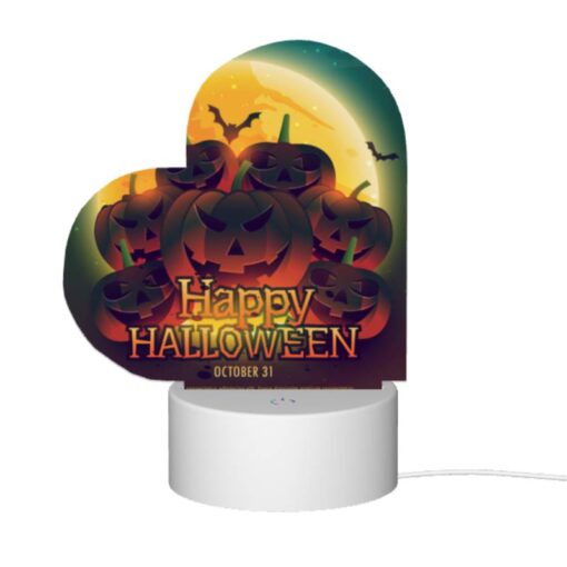 Love Acrylic Night Light, A Colorful Poster Of Pumpkins With The Words "Happy Halloween" Written On It. -Nuas Diy Shop f3ad06e57613f36d90404bed75066f78a9da9c18