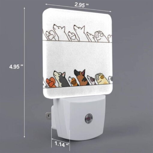 Night Light Set Of 2, A Line Of Dogs And A Cat Are Shown In A Cartoon Drawing. -Nuas Diy Shop f474e0b5a1e4120d5e20221a22ea073cebee8e6f