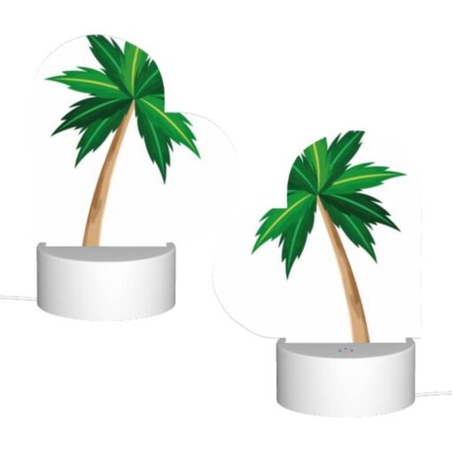 Love Acrylic Night Light, A Green And Brown Palm Tree With A Brown Trunk. -Nuas Diy Shop f501e73655123b182c0c565e45ae63b567eab924