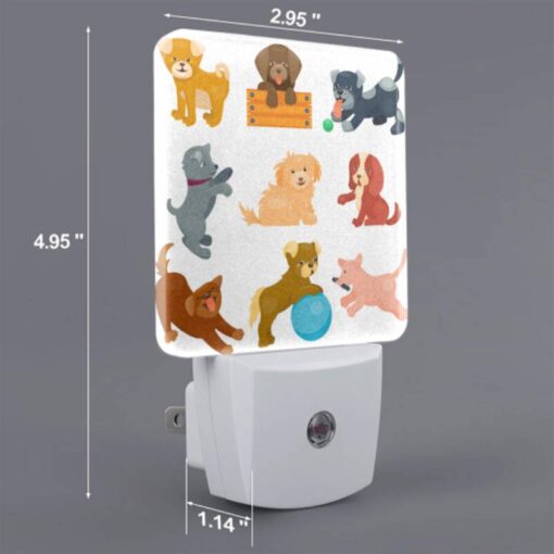 Night Light Set Of 2, A Collection Of Cartoon Dogs Playing With A Ball. -Nuas Diy Shop f58815e14bcd8a8a81e7d608a43e528c40c708ab