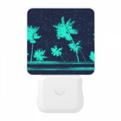 Night Light, A Blue And Green Image Of Palm Trees. -Nuas Diy Shop f5a2dd2609f7a99ed01be20c497f71a131300b4a