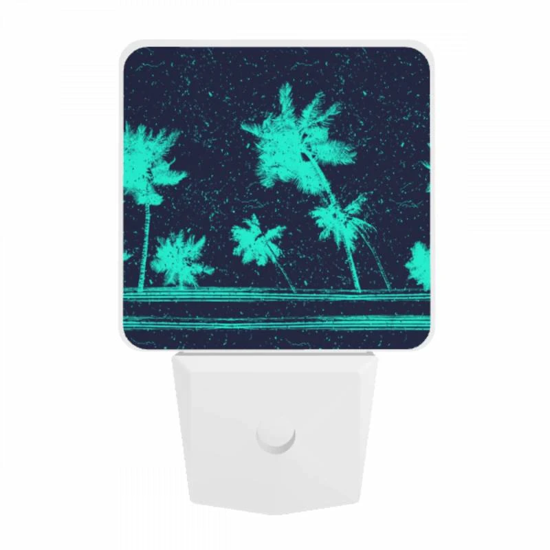 Night Light, A blue and green image of palm trees. Night Light, A Blue And Green Image Of Palm Trees. -Nuas Diy Shop f5abc9f46921a75ea03636e462de007f0e7f571b