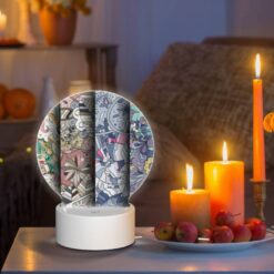 Round Acrylic Night Light, Four Different Colored Designs Of A Woman's Face. -Nuas Diy Shop f5e7c34a187cb69bb0b6cfa34c6c85bc39cba1b6