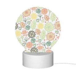 Round Acrylic Night Light, A Colorful Floral Pattern With Hearts And Flowers. -Nuas Diy Shop f6d1e03f852da9623f6d3983b0dde6444b870acb
