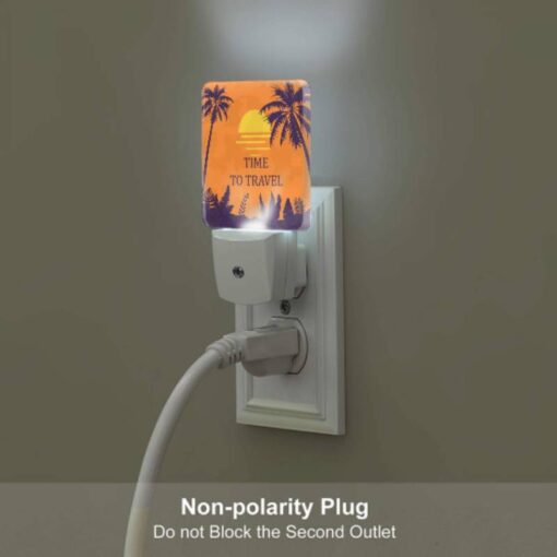 Night Light Set Of 2, A Sunset With A Palm Tree In The Background. -Nuas Diy Shop f72831bf6c33dc799ef07ba9cdd8608b44241789