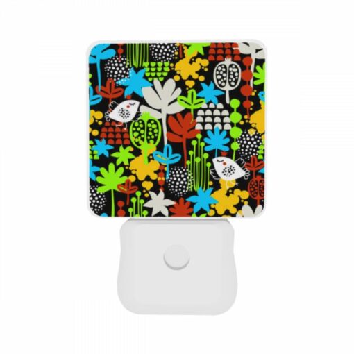 Night Light Set Of 2, A Colorful Pattern Of Birds And Flowers. -Nuas Diy Shop f7477741eb35c71ad302a298c4318c77f07a2709
