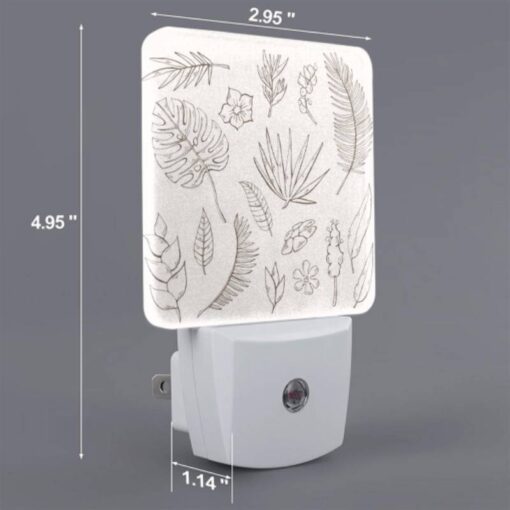 Night Light Set Of 2, A Collection Of Leaves And Flowers In Various Colors. -Nuas Diy Shop f747b60253dd6c20ffd22f4a1b4b83897a1a1925