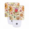 Night Light Set Of 2, A Colorful Flower With A Red Center Is Surrounded By Other Flowers And Hearts. -Nuas Diy Shop f7631019e2150dee4e0738be37d7ac95f46dcd20