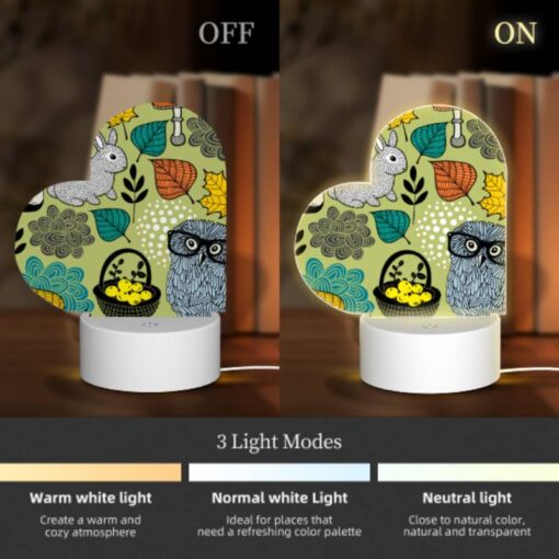 Love Acrylic Night Light, A Colorful Cartoon Of A Bunny And A Mushroom With A Basket Of Fruit. -Nuas Diy Shop f80b0f236c9be8f613e626e5a0c1b189cd745806
