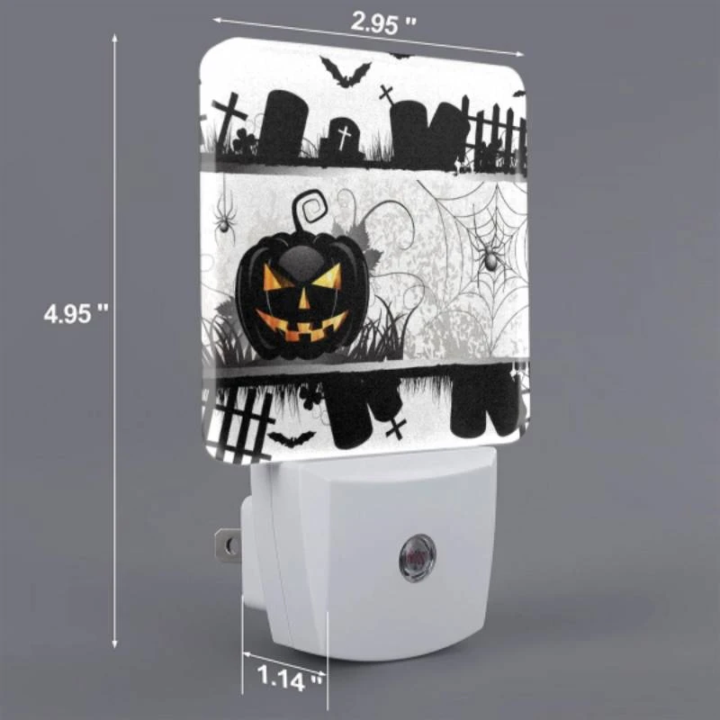 Night Light Set of 2, A spooky Halloween scene with a pumpkin and a spider web. Night Light Set Of 2, A Spooky Halloween Scene With A Pumpkin And A Spider Web. -Nuas Diy Shop f819c1e91b5998248da8a5a9731b1ae25c87839d